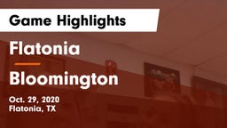 Flatonia  vs Bloomington Game Highlights - Oct. 29, 2020