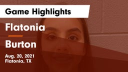 Flatonia  vs Burton  Game Highlights - Aug. 20, 2021