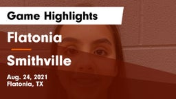 Flatonia  vs Smithville  Game Highlights - Aug. 24, 2021