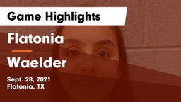 Flatonia  vs Waelder  Game Highlights - Sept. 28, 2021