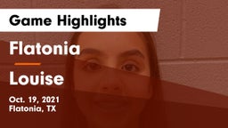 Flatonia  vs Louise Game Highlights - Oct. 19, 2021