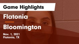 Flatonia  vs Bloomington Game Highlights - Nov. 1, 2021