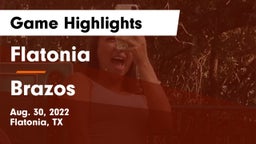 Flatonia  vs Brazos  Game Highlights - Aug. 30, 2022
