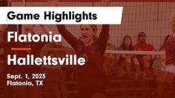 Flatonia  vs Hallettsville  Game Highlights - Sept. 1, 2023