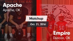 Matchup: Apache  vs. Empire  2016