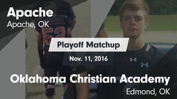 Matchup: Apache  vs. Oklahoma Christian Academy  2016