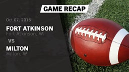 Recap: Fort Atkinson  vs. Milton  2016