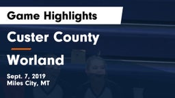 Custer County  vs Worland  Game Highlights - Sept. 7, 2019