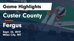 Custer County  vs Fergus  Game Highlights - Sept. 26, 2019