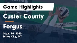 Custer County  vs Fergus  Game Highlights - Sept. 26, 2020