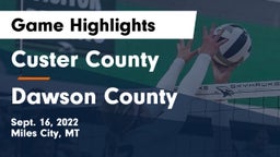 Custer County  vs Dawson County  Game Highlights - Sept. 16, 2022