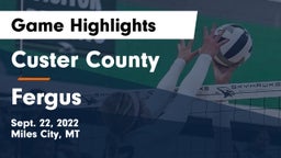 Custer County  vs Fergus  Game Highlights - Sept. 22, 2022