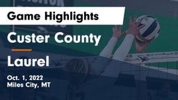 Custer County  vs Laurel  Game Highlights - Oct. 1, 2022