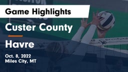 Custer County  vs Havre  Game Highlights - Oct. 8, 2022