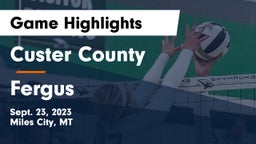 Custer County  vs Fergus  Game Highlights - Sept. 23, 2023