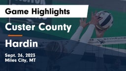 Custer County  vs Hardin  Game Highlights - Sept. 26, 2023