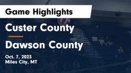 Custer County  vs Dawson County  Game Highlights - Oct. 7, 2023
