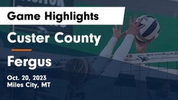 Custer County  vs Fergus  Game Highlights - Oct. 20, 2023