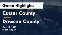 Custer County  vs Dawson County  Game Highlights - Oct. 25, 2023