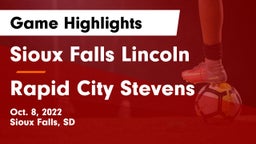 Sioux Falls Lincoln  vs Rapid City Stevens  Game Highlights - Oct. 8, 2022
