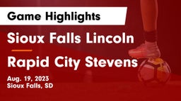 Sioux Falls Lincoln  vs Rapid City Stevens  Game Highlights - Aug. 19, 2023
