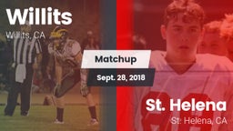 Matchup: Willits  vs. St. Helena  2018