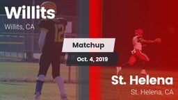 Matchup: Willits  vs. St. Helena  2019