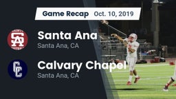Recap: Santa Ana  vs. Calvary Chapel  2019