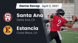 Recap: Santa Ana  vs. Estancia  2021