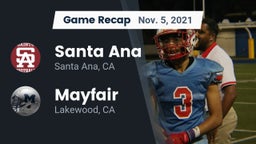 Recap: Santa Ana  vs. Mayfair  2021