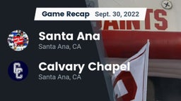Recap: Santa Ana  vs. Calvary Chapel  2022