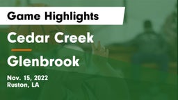 Cedar Creek  vs Glenbrook  Game Highlights - Nov. 15, 2022