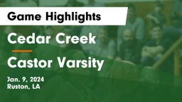 Cedar Creek  vs Castor Varsity Game Highlights - Jan. 9, 2024