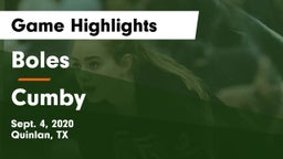 Boles  vs Cumby Game Highlights - Sept. 4, 2020
