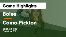 Boles  vs Como-Pickton  Game Highlights - Sept. 24, 2021