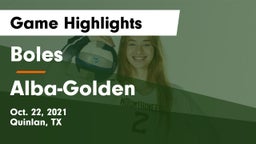 Boles  vs Alba-Golden  Game Highlights - Oct. 22, 2021