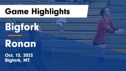 Bigfork  vs Ronan  Game Highlights - Oct. 13, 2023