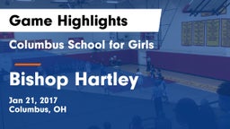 Columbus School for Girls  vs Bishop Hartley  Game Highlights - Jan 21, 2017
