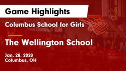 Columbus School for Girls  vs The Wellington School Game Highlights - Jan. 28, 2020