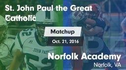 Matchup: Pope John Paul the G vs. Norfolk Academy 2016