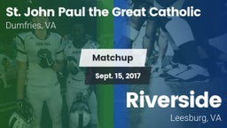 Matchup: Pope John Paul the G vs. Riverside  2017