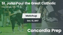 Matchup: Pope John Paul the G vs. Concordia Prep 2017