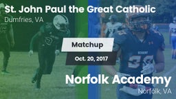Matchup: Pope John Paul the G vs. Norfolk Academy 2017