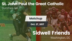 Matchup: Pope John Paul the G vs. Sidwell Friends  2017