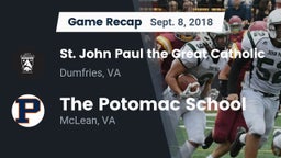 Recap:  St. John Paul the Great Catholic  vs. The Potomac School 2018