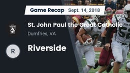 Recap:  St. John Paul the Great Catholic  vs. Riverside 2018