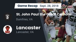 Recap:  St. John Paul the Great Catholic  vs. Lancaster  2018
