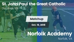 Matchup: Pope John Paul the G vs. Norfolk Academy 2018