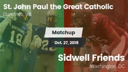 Matchup: Pope John Paul the G vs. Sidwell Friends  2018