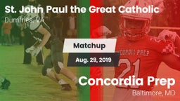 Matchup: Pope John Paul the G vs. Concordia Prep  2019